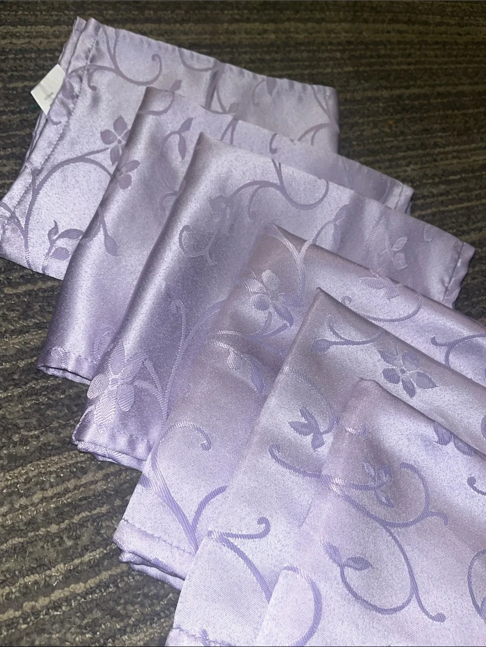 Lilac Jacquard Dinner Napkins - Set of 6